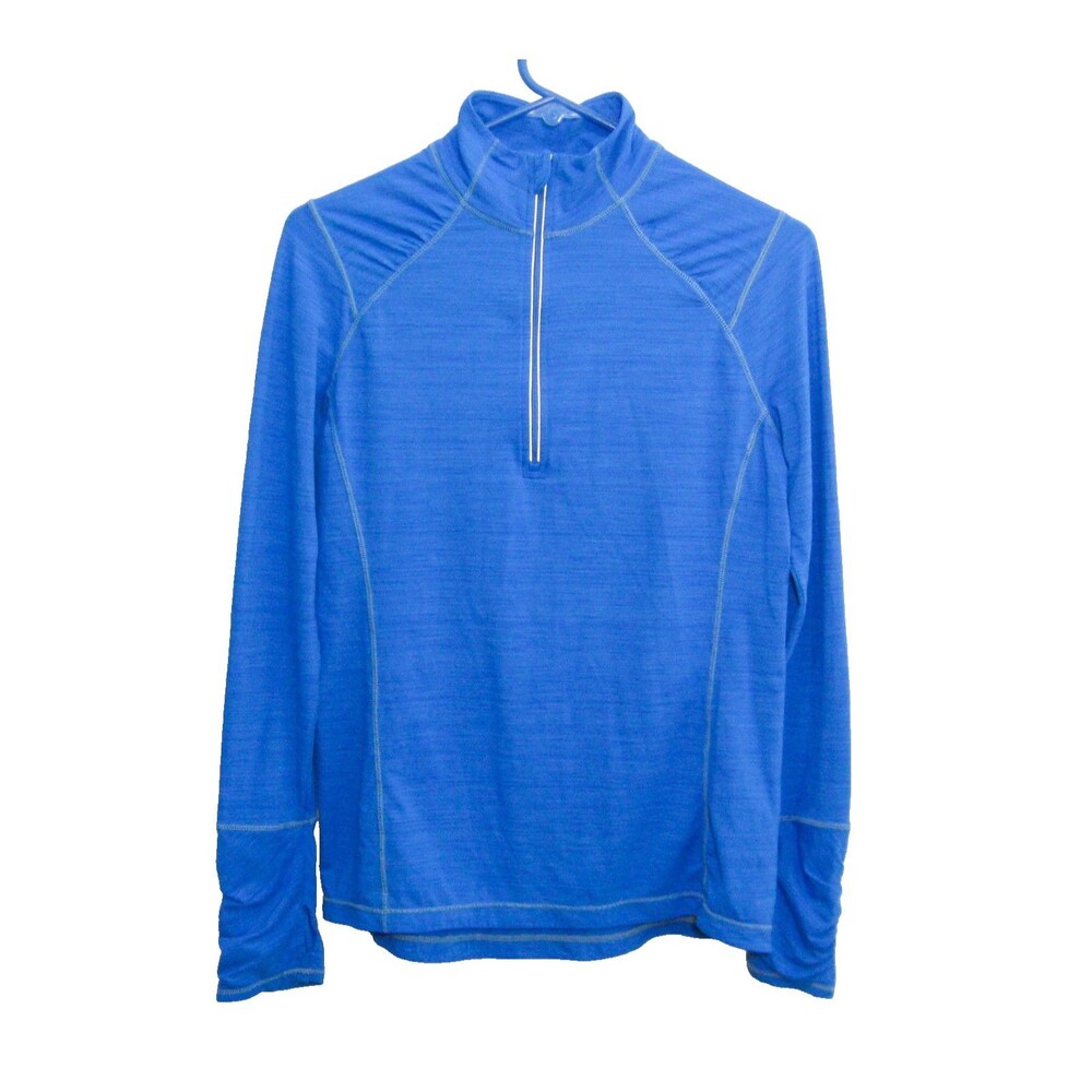 Kirkland 1/4 Zip Women's Medium Blue Long Sleeve Athletic Shirt Fitness Top